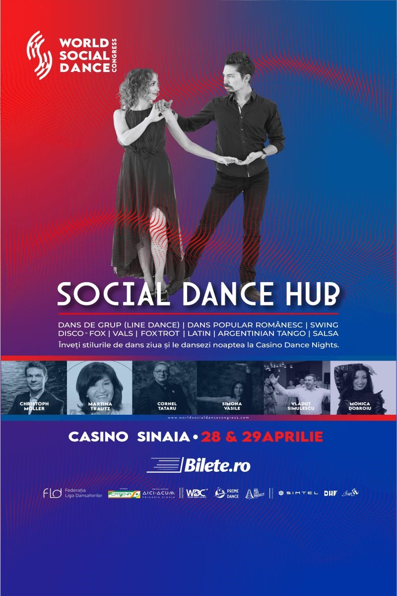 bilete Sinaia:HUB de Cursuri de Dans pentru începători powered by World Social Dance Congress