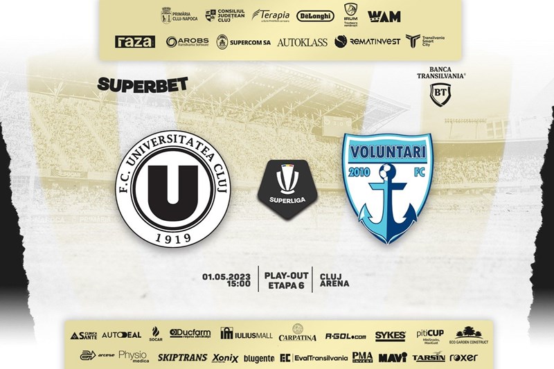 bilete FC Universitatea Cluj - FC Voluntari