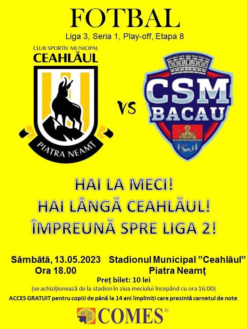 bilete CSM Ceahlaul Piatra Neamt - CSM Bacau
