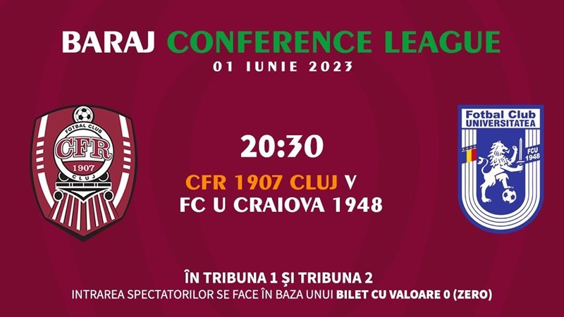 bilete CFR 1907 CLUJ – FC U CRAIOVA 1948