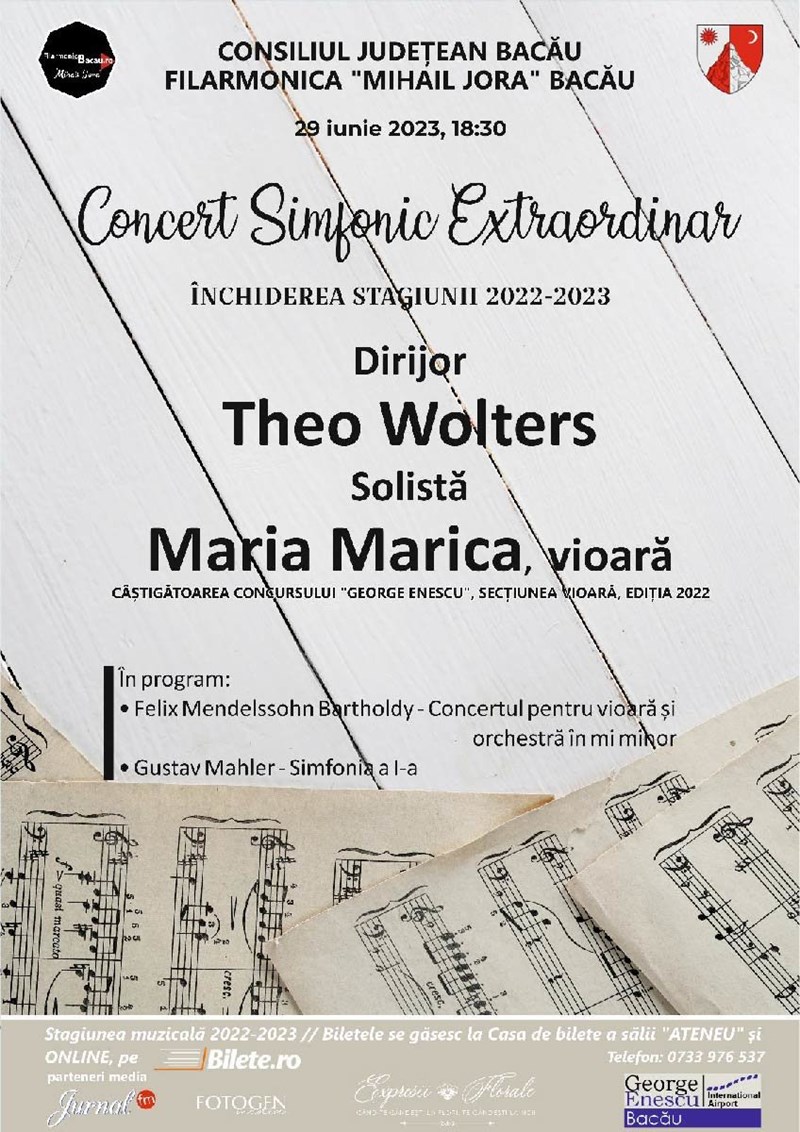 bilete Concert simfonic extraordinar la Filarmonica Bacau