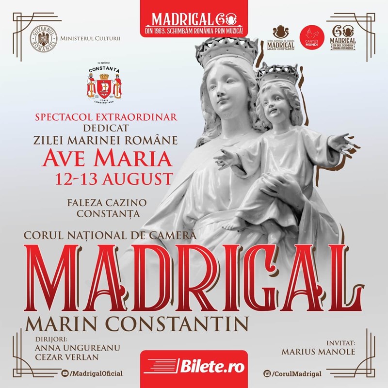 bilete Ave Maria - Corul Madrigal și Marius Manole