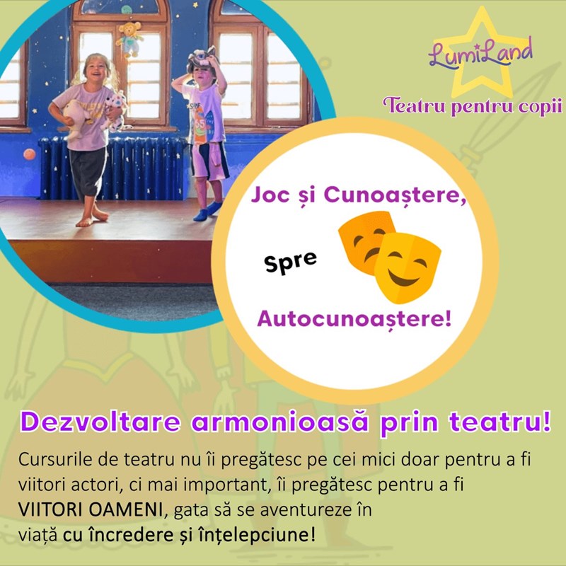 bilete Descoperă Magia Teatrului: Joc și Cunoaștere, Spre Autocunoaștere!