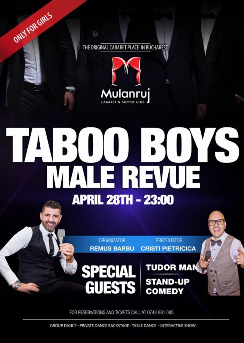 bilete Taboo Boys - Male Revue
