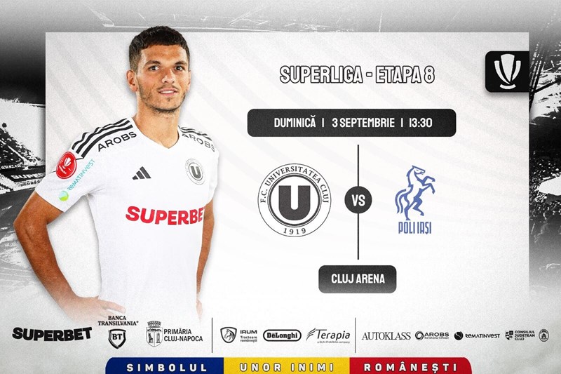bilete FC Universitatea Cluj - Poli Iasi