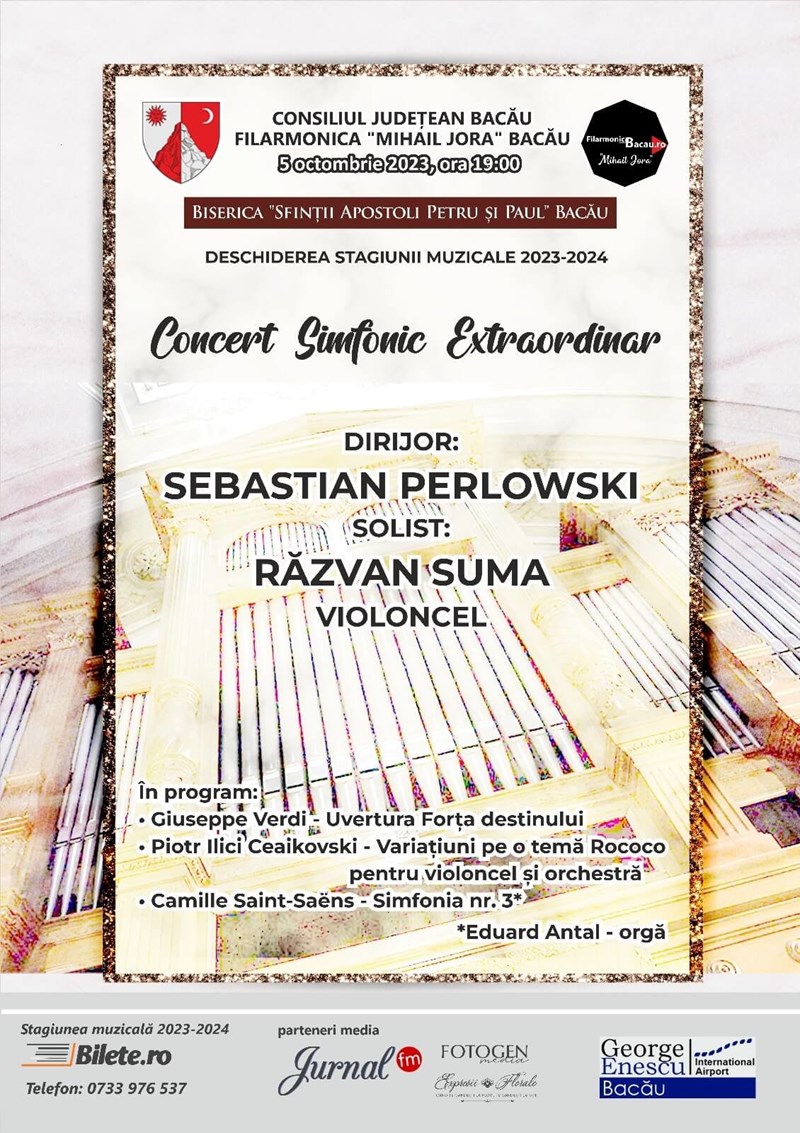 bilete Concert simfonic extraordinar la Filarmonica Bacau