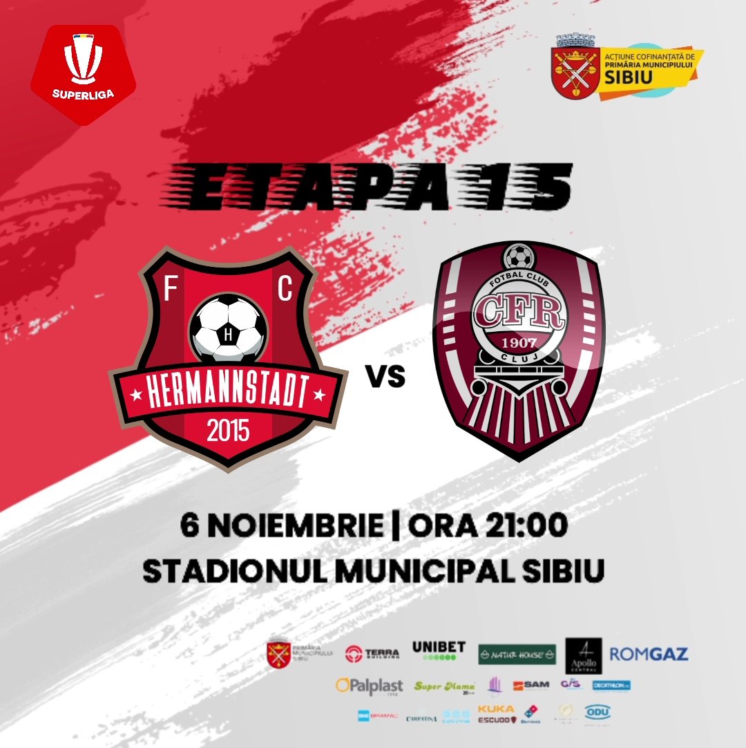 FC Hermannstadt vs FC CFR Cluj - Superliga - 06.11.2023 - COMENTARIU LIVE 