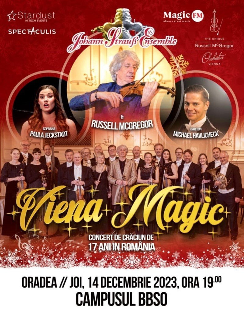 bilete CONCERT „VIENA MAGIC” CU JOHANN STRAUSS ENSEMBLE SI RUSSELL MCGREGOR