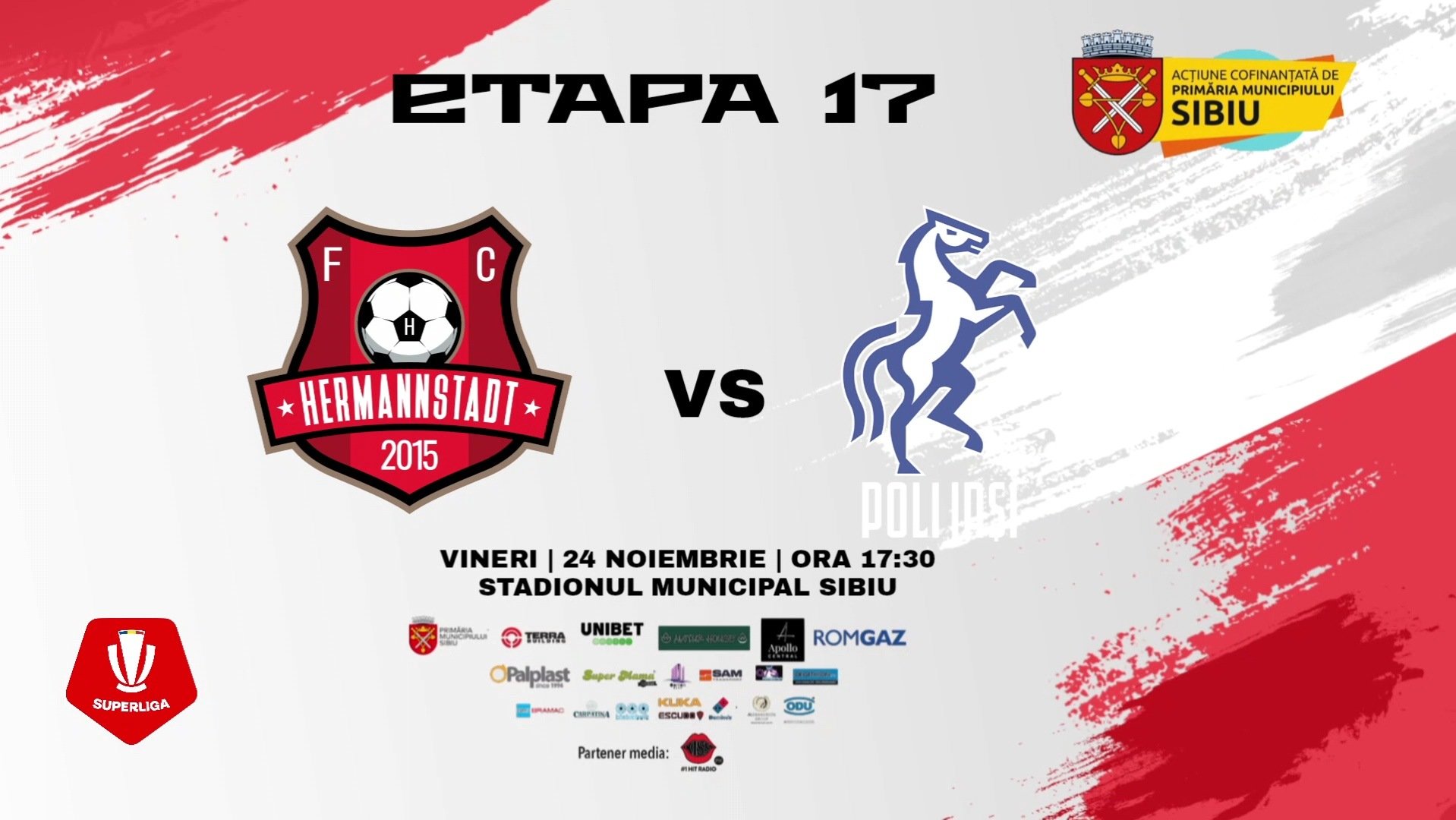 Poli Iași - FC Hermannstadt, Live Video Online, de la ora 18:30