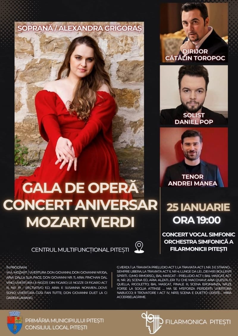 bilete Gala de Opera - Concert Aniversar Mozzart Verdi