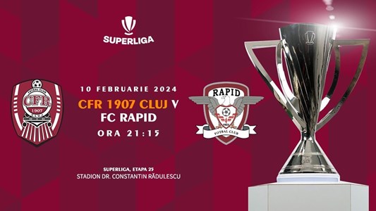 bilete CFR 1907 CLUJ – RAPID BUCURESTI