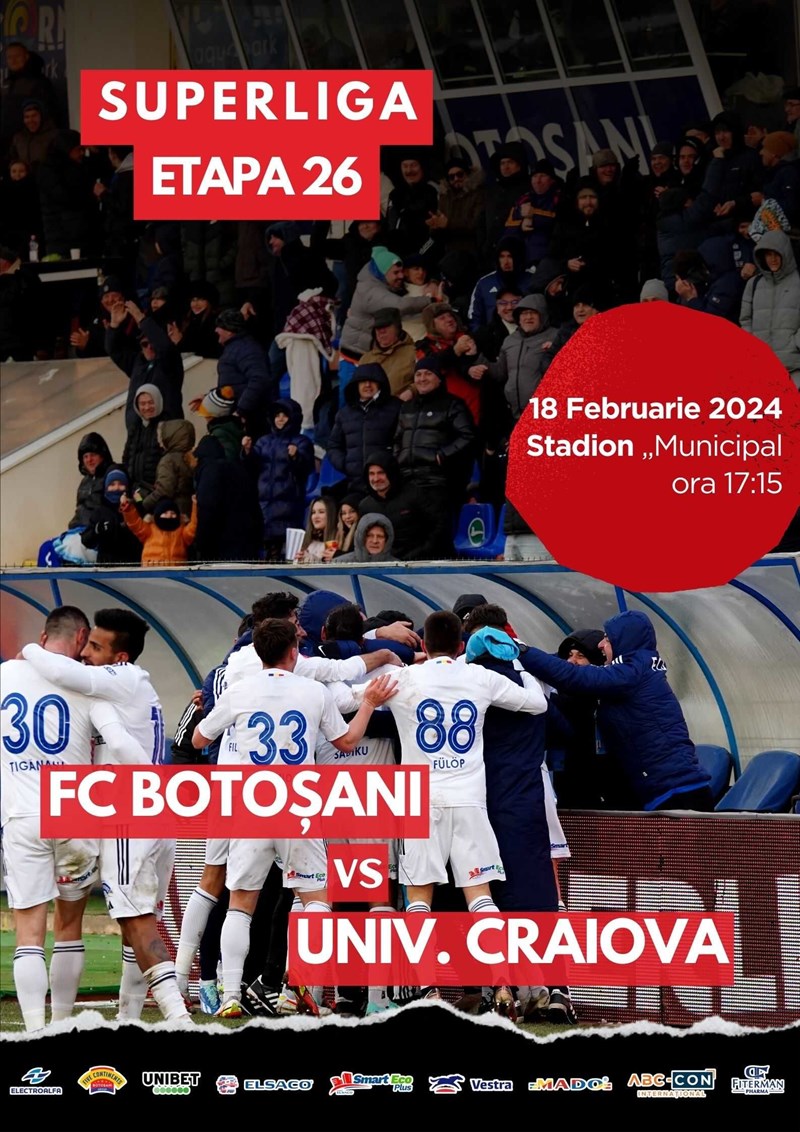 bilete FC Botosani - Universitatea Craiova