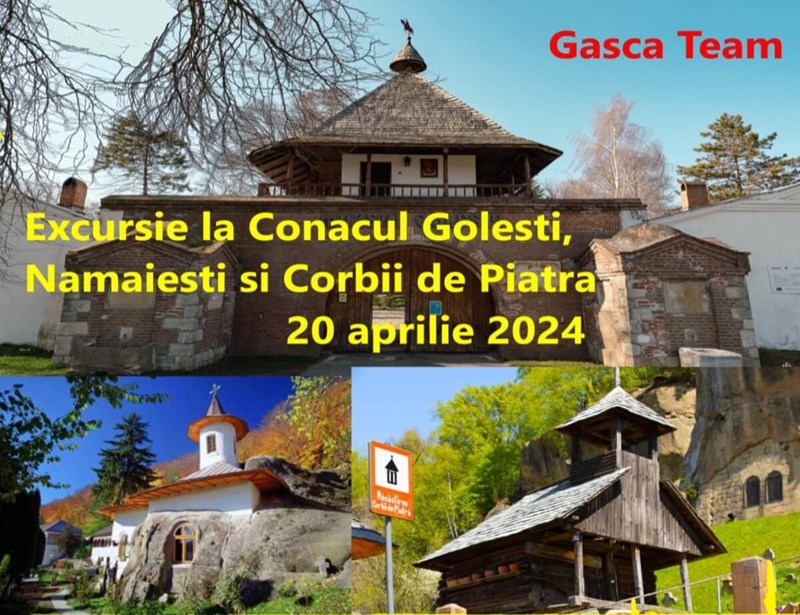 bilete EXCURSIE de o zi la Conacul Golesti, Manastirea Namaiesti si Corbii de Piatra