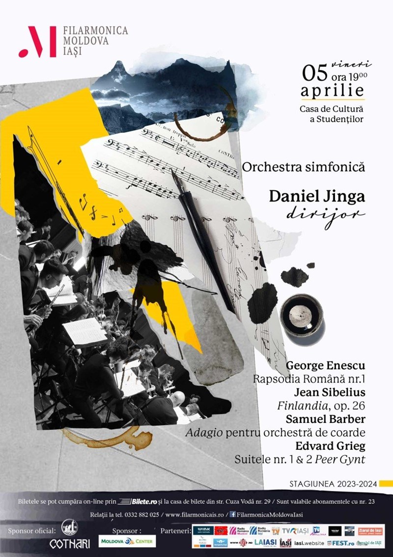 bilete Concert simfonic – Enescu, Sibelius, Barber, Grieg