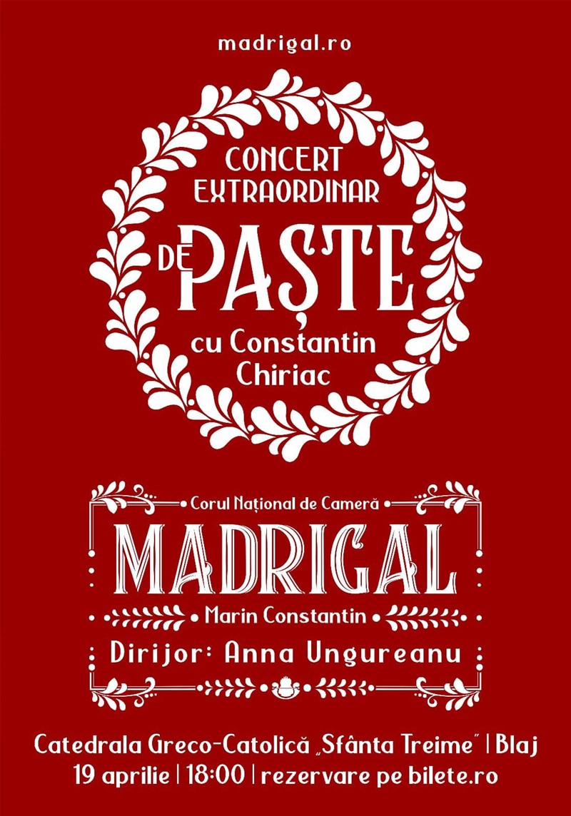 bilete Madrigal - Concert Extraordinar de Paste la Blaj