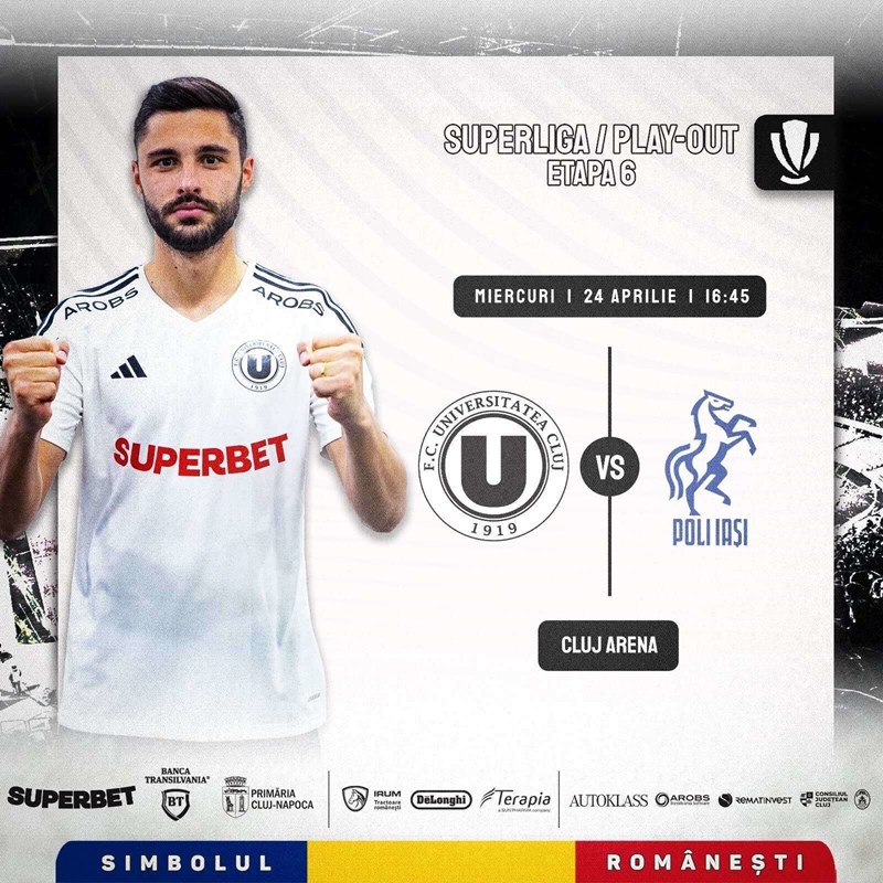 bilete FC Universitatea Cluj - Politehnica Iasi - Play-out - Etapa 6