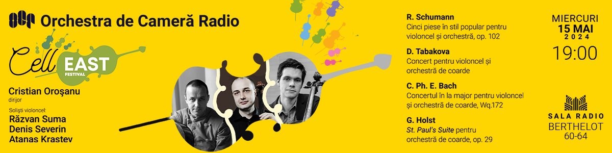 bilete Festivalul CellEAST - R. Suma, D. Severin, A. Krastev