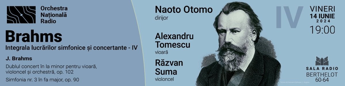 bilete Integrala Brahms – IV – A. Tomescu – R. Suma – ONR