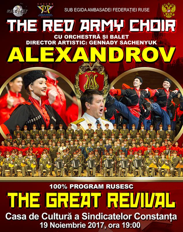 bilete Ansamblul The Red Army Choir (Corul Alexandrov) - The Great Revival