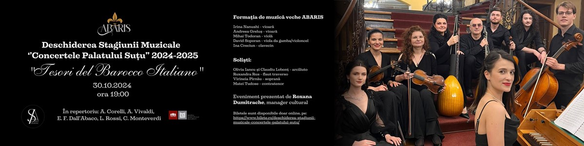 bilete Deschiderea Stagiunii Muzicale Concertele Palatului Sutu 2024-2025