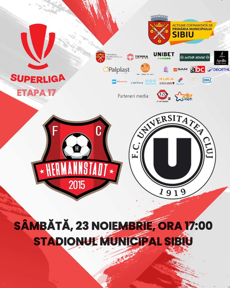 bilete FC Hermannstadt - Universitatea Cluj