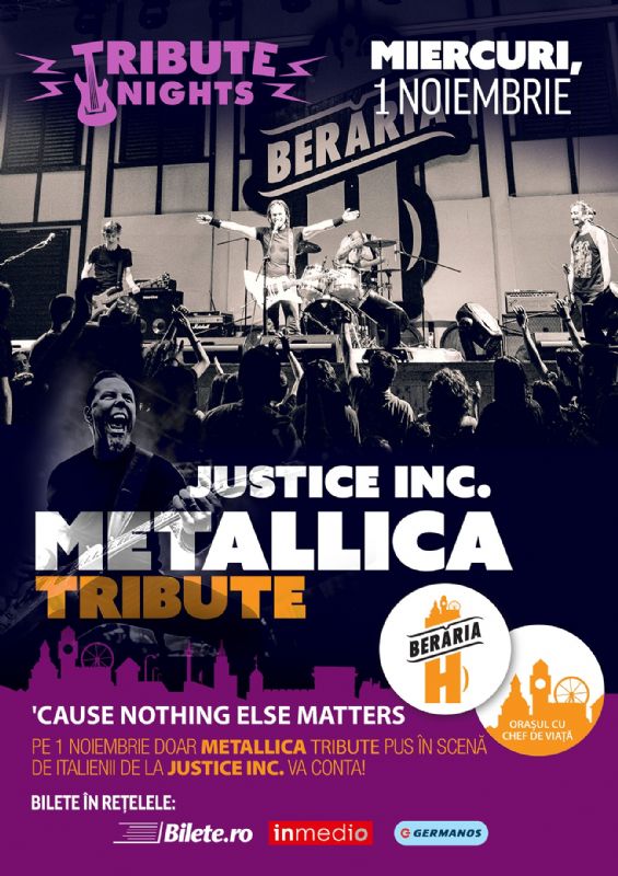 bilete Metallica Tribute W/ Justice INC. (IT) @ Tribute Nights