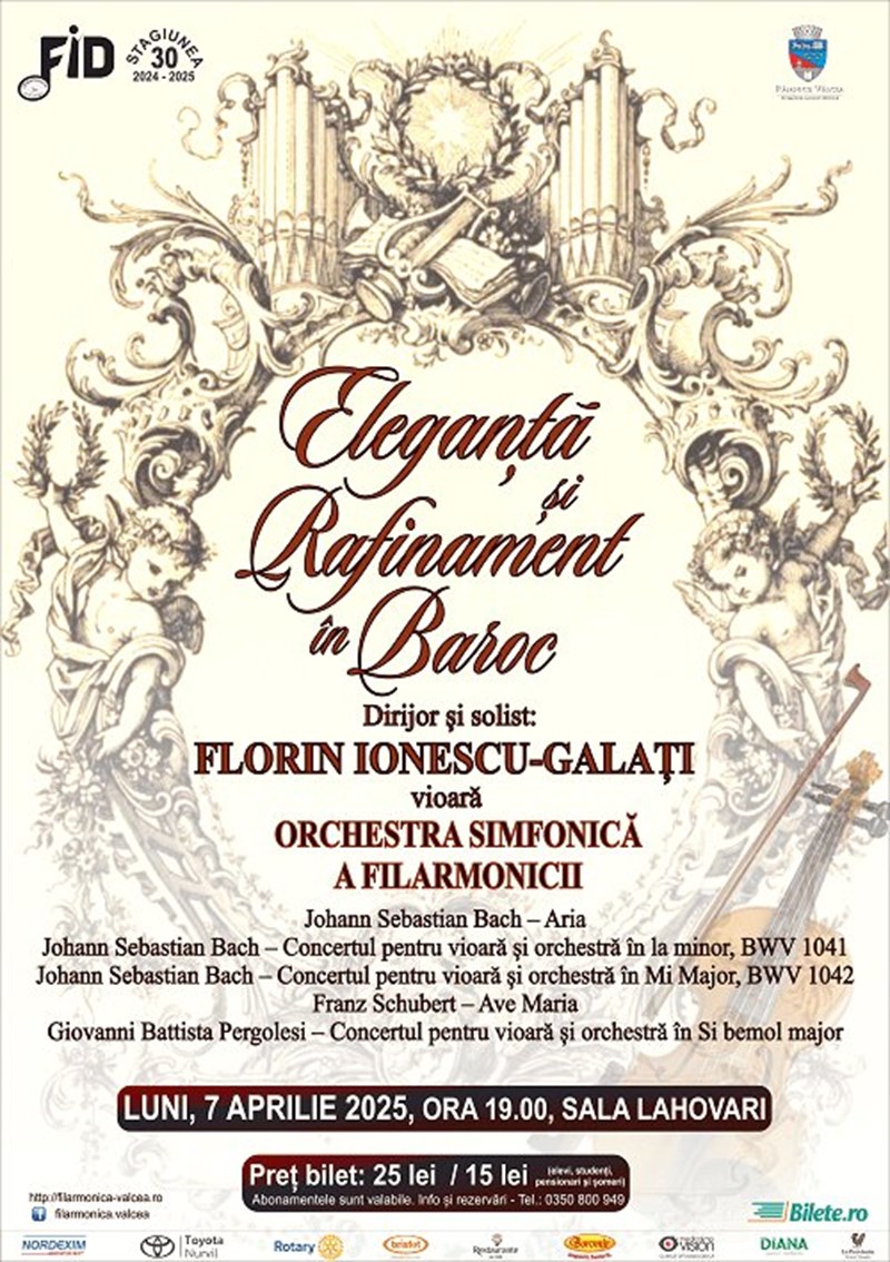 bilete ELEGANȚĂ și RAFINAMENT în BAROC