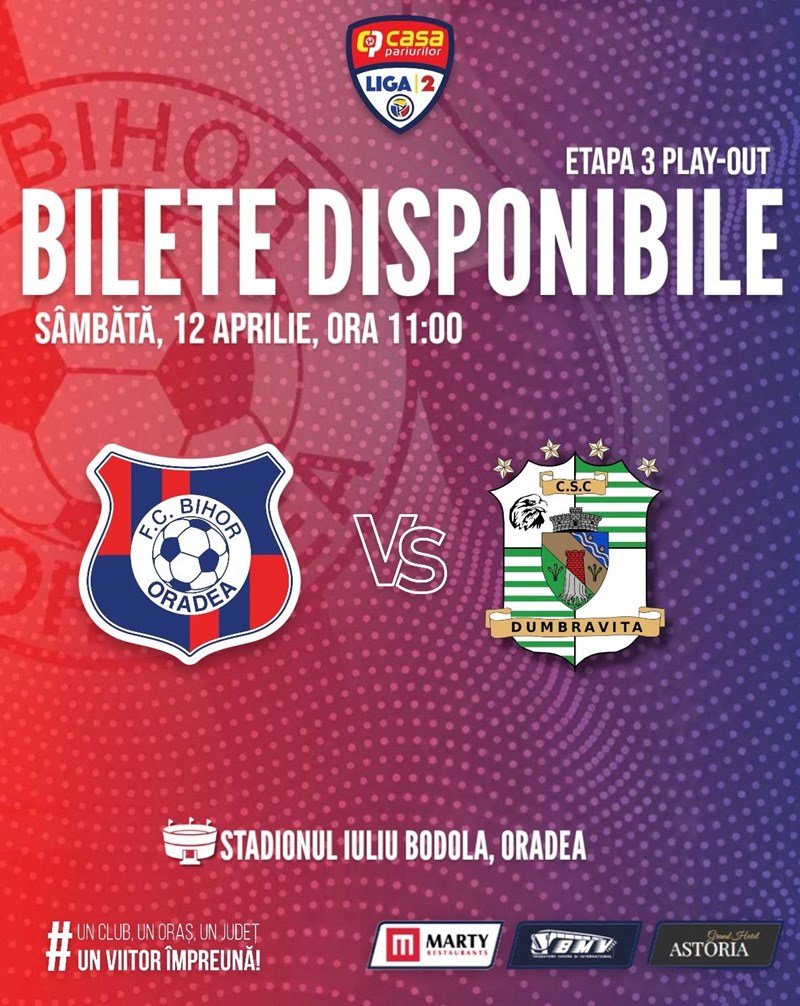 bilete FC Bihor Oradea - CSC Dumbravita