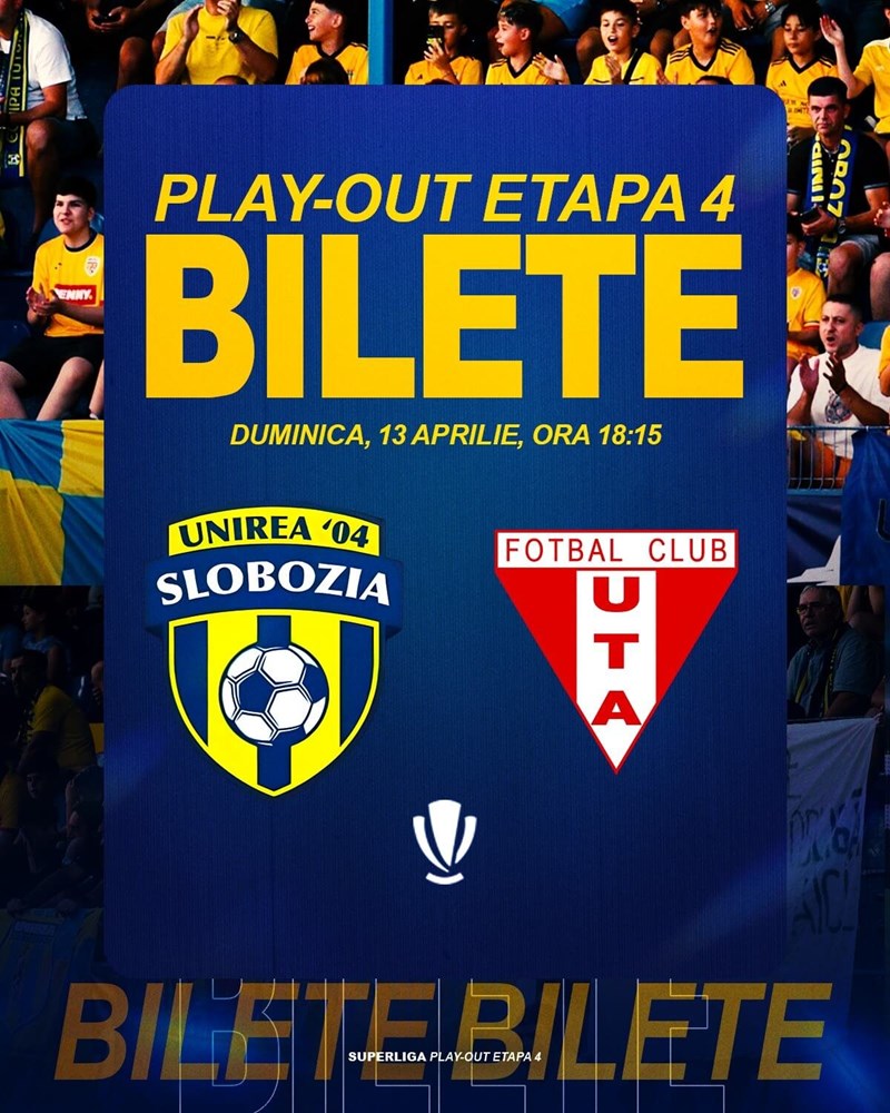 bilete Unirea Slobozia - UTA Arad