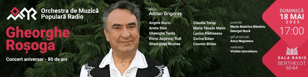 bilete Concert aniversar Gheorghe Roșoga
