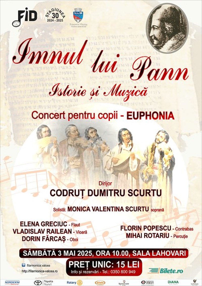 bilete IMNUL LUI PANN – ISTORIE SI MUZICA - Concert pentru copii