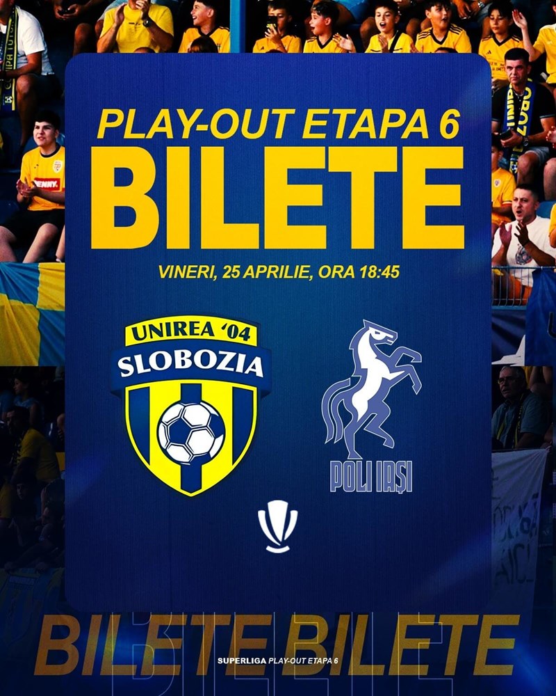 bilete Unirea Slobozia - Poli Iasi