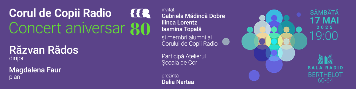 bilete Concertul aniversar 80 de ani CORUL DE COPII RADIO