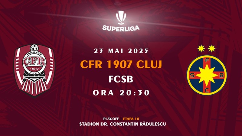 bilete Superliga - Etapa 10 Play-off - CFR 1907 Cluj vs FCSB