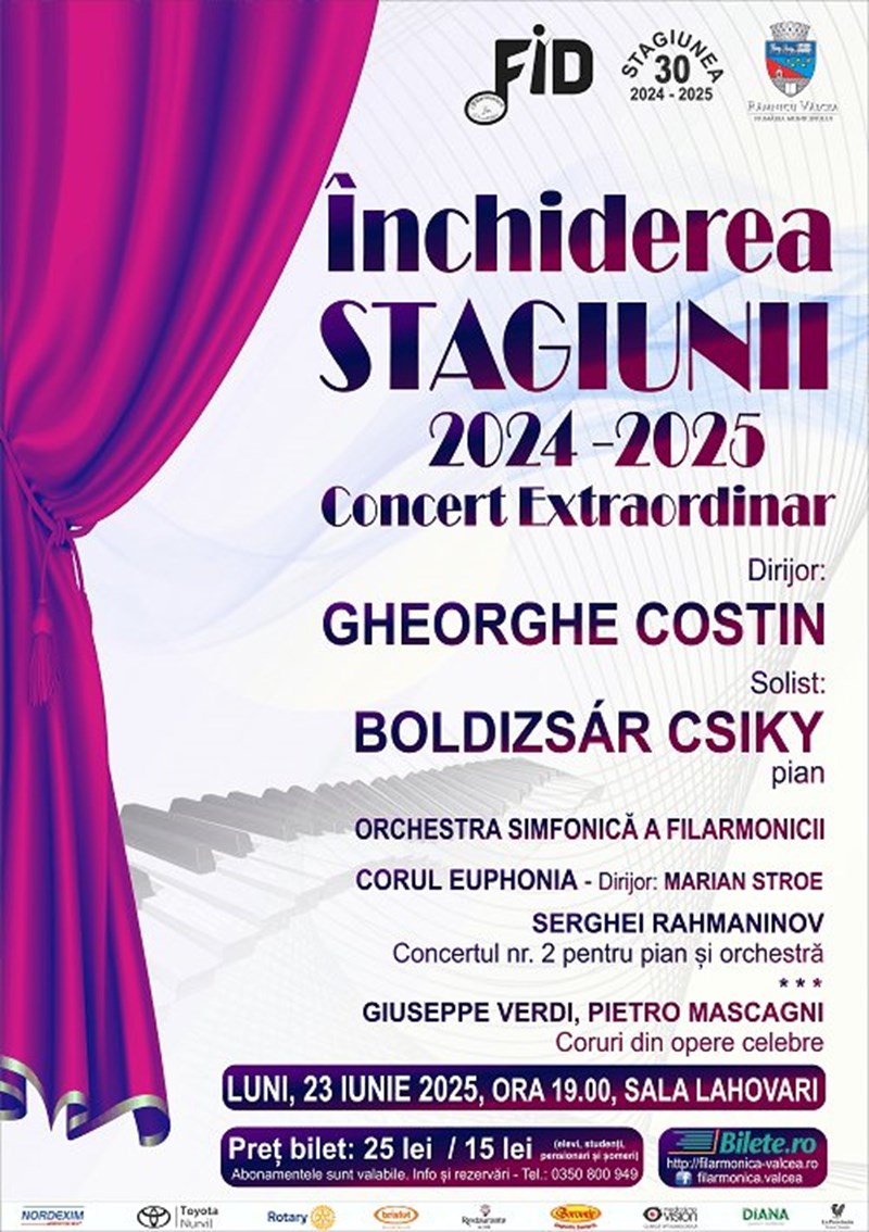 bilete Inchiderea Stagiunii - Concert Extraordinar