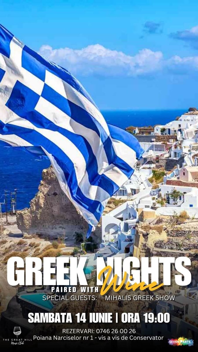 bilete GREEK NIGHTS Paired with Wine | Special Guest: Mihalis Greek Show