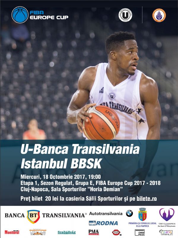 bilete U-Banca Transilvania Cluj vs. Istanbul BBSK
