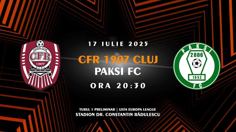 bilete CFR 1907 Cluj - Paksi FC