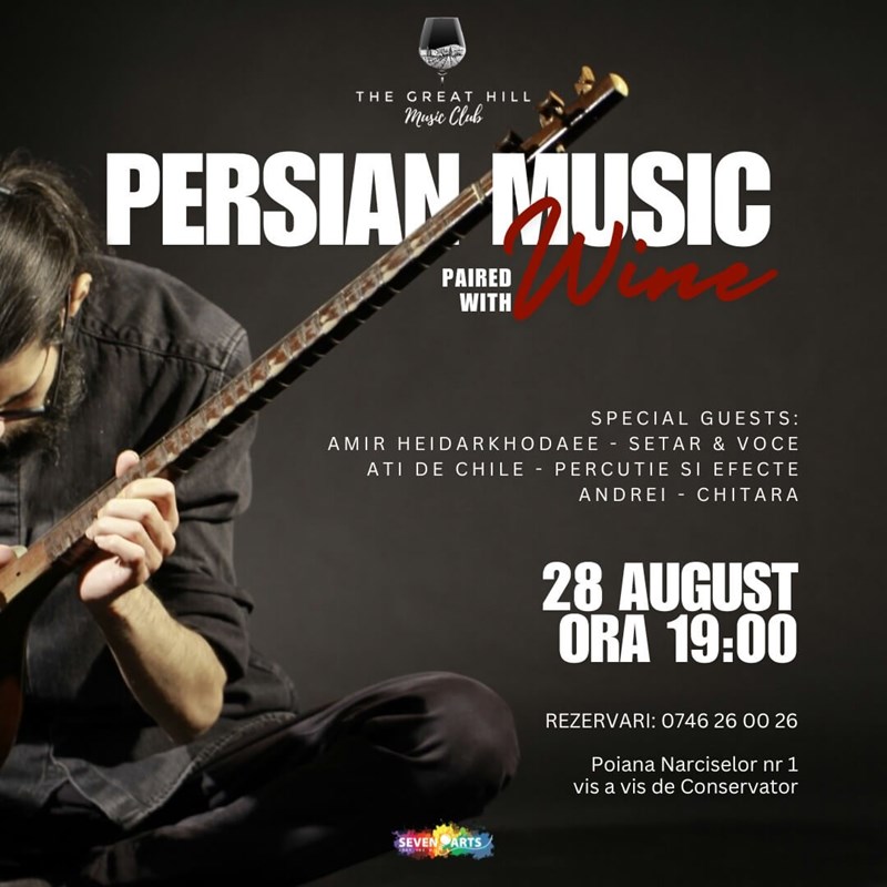 bilete Persian Music Paired with Wine | Special Guest: Amir Heidarkhodaee