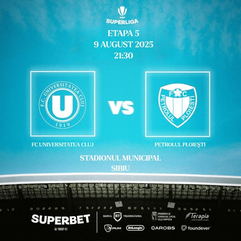 bilete FC UNIVERSITATEA CLUJ - ACS PETROLUL 52 PLOIESTI