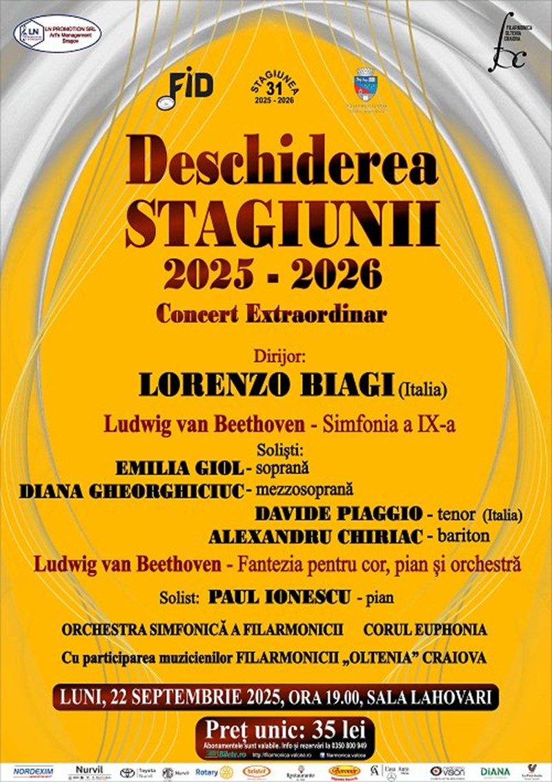 bilete Deschiderea stagiunii - Concert Extraordinar