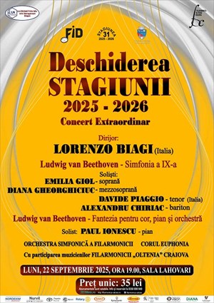 Deschiderea stagiunii - Concert Extraordinar