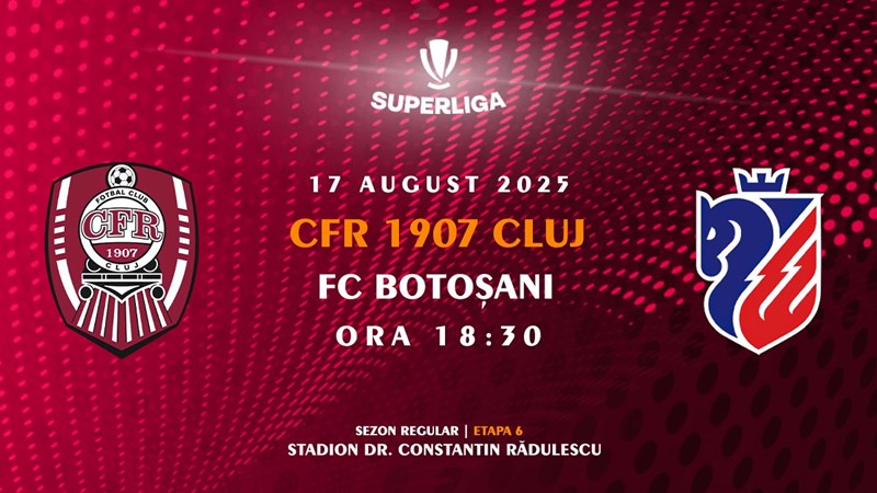 bilete CFR 1907 Cluj - FC Botosani