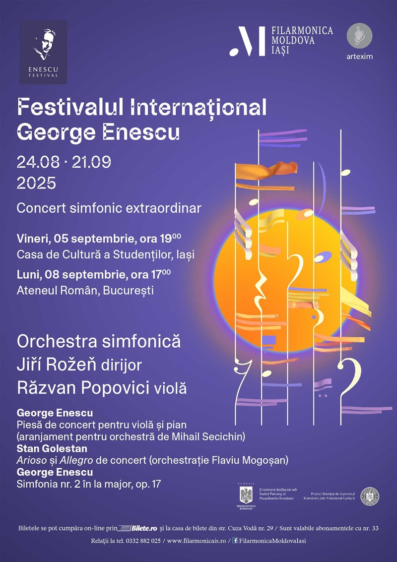 bilete Concert simfonic extraordinar în cadrul Festivalului Internațional George Enescu