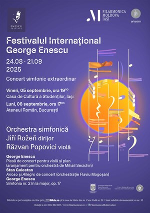 Concert simfonic extraordinar în cadrul Festivalului Internațional George Enescu