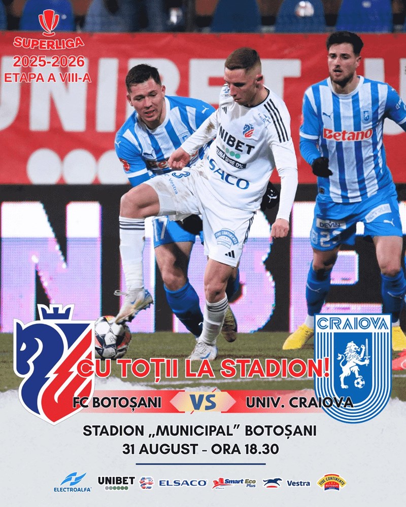 bilete FC Botosani - Universitatea Craiova
