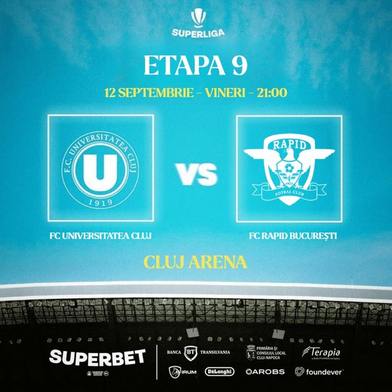 bilete FC Universitatea Cluj - FC Rapid 1923