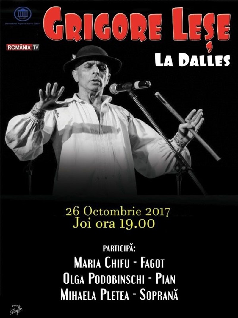 bilete Concert Grigore Lese