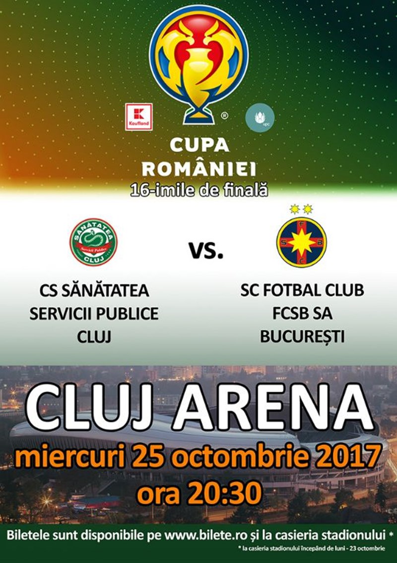 bilete Sanatatea Cluj - FCSB