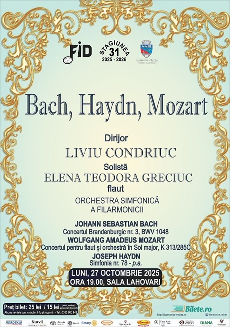 bilete BACH, HAYDN, MOZART